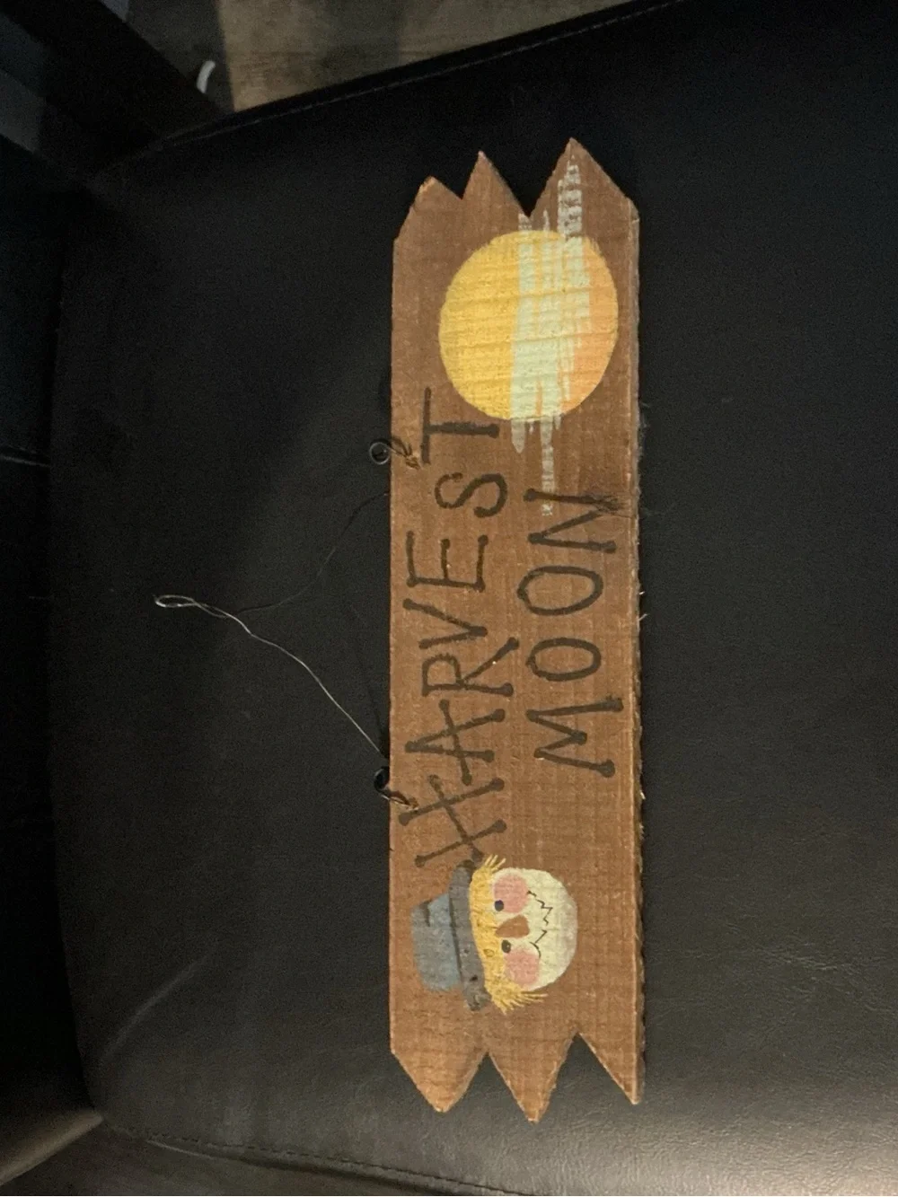 Harvest Moon Rustic Wood Wall Decor - Brown & Yellow